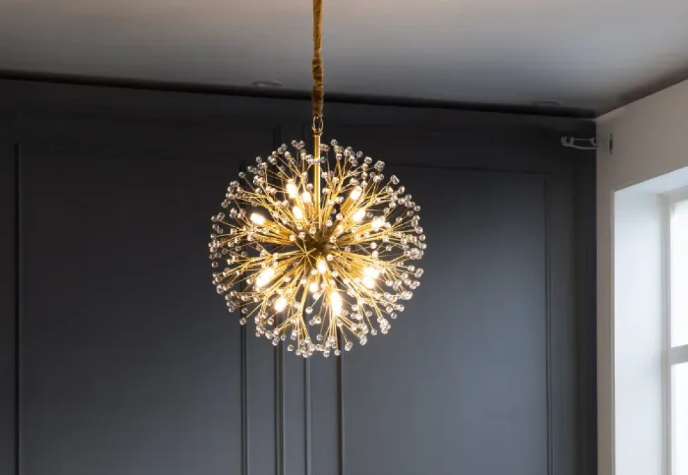 gold chandelier with crystals
