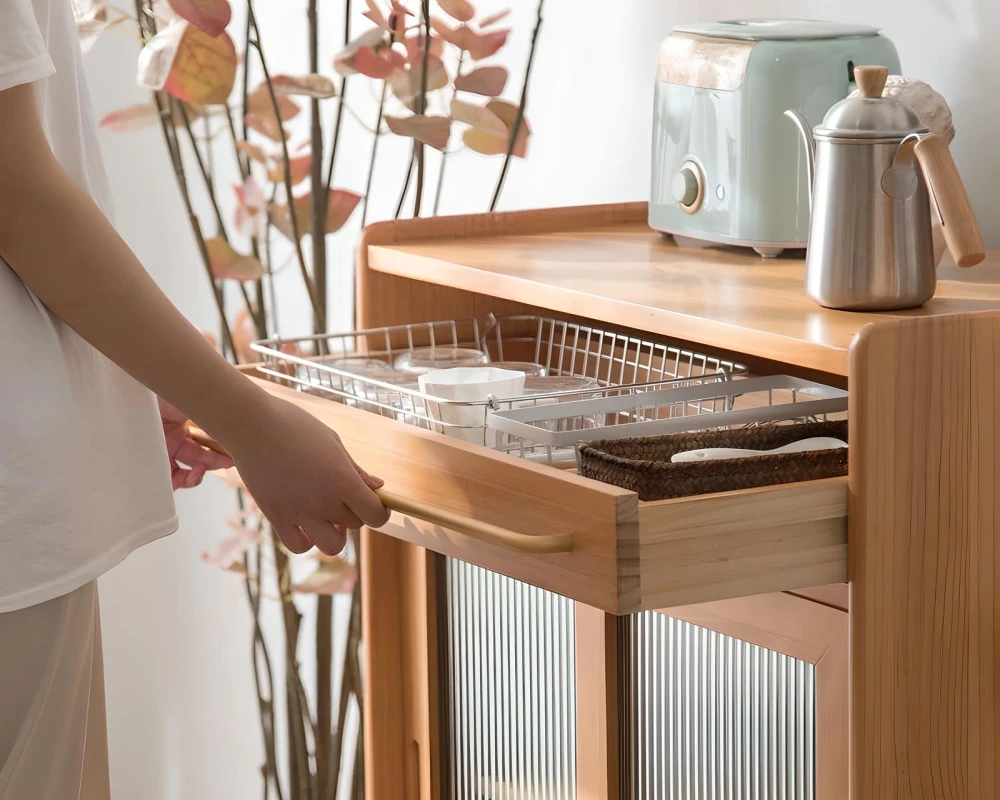 wood sideboard with drawers